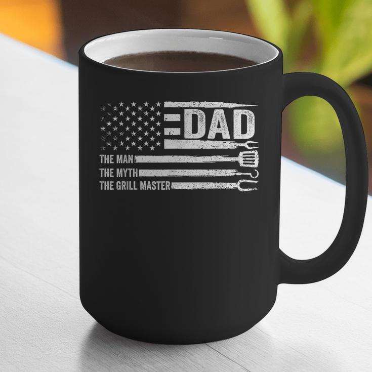 Dad The Man The Myth The Grill Master USA Flag Father's Day Graphic Print Coffee Mug
