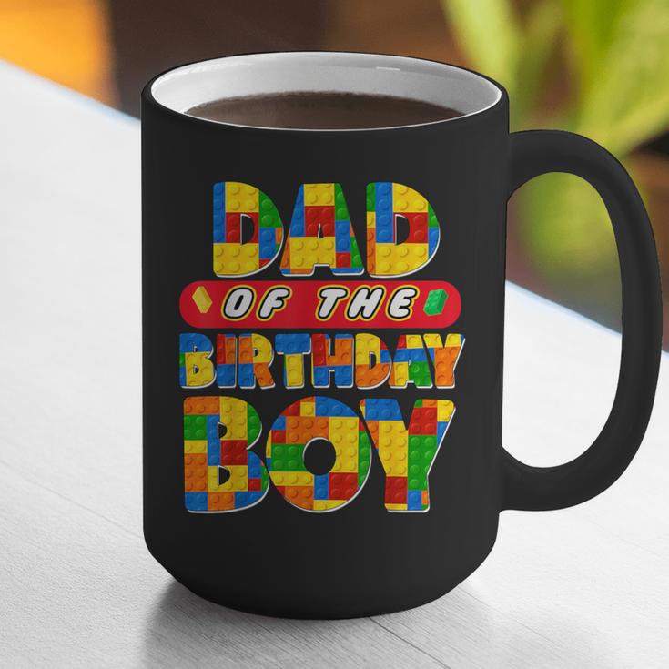 Dad And Mom Birthday Boy Building Bricks Family Party Decor Graphic Print Coffee Mug