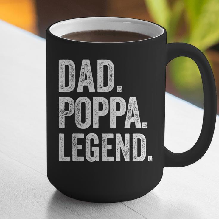 Dad Poppa Legend Vintage Distressed Bold Poppa Graphic Graphic Print Coffee Mug