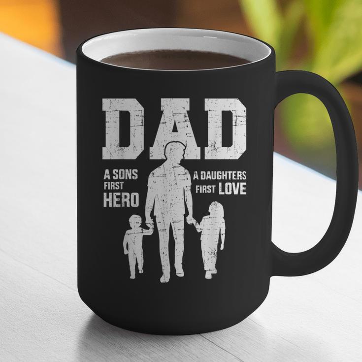 Dad Sons First Hero Daughter Love For Father's Day Graphic Print Coffee Mug Dad Sons First Hero Daughter Love For Father's Day Graphic Print Coffee Mug