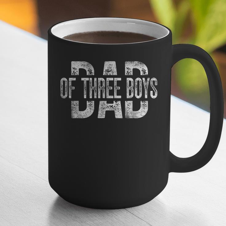 Dad Of Three Boys Daddy Of 3 Sons Father's Day Graphic Print Coffee Mug