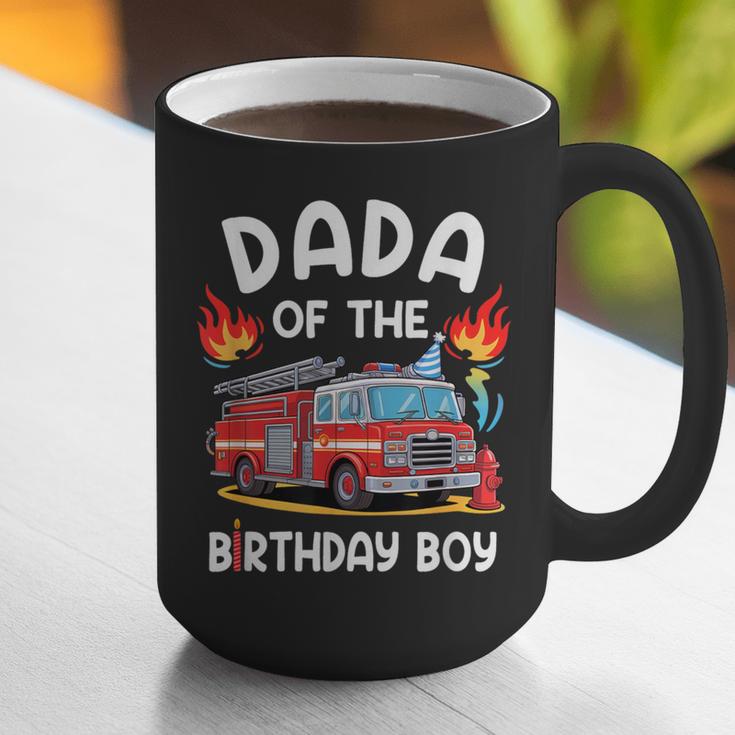 Dada Of The Birthday Boy Fire Truck Firefighter 1St Party Graphic Print Coffee Mug