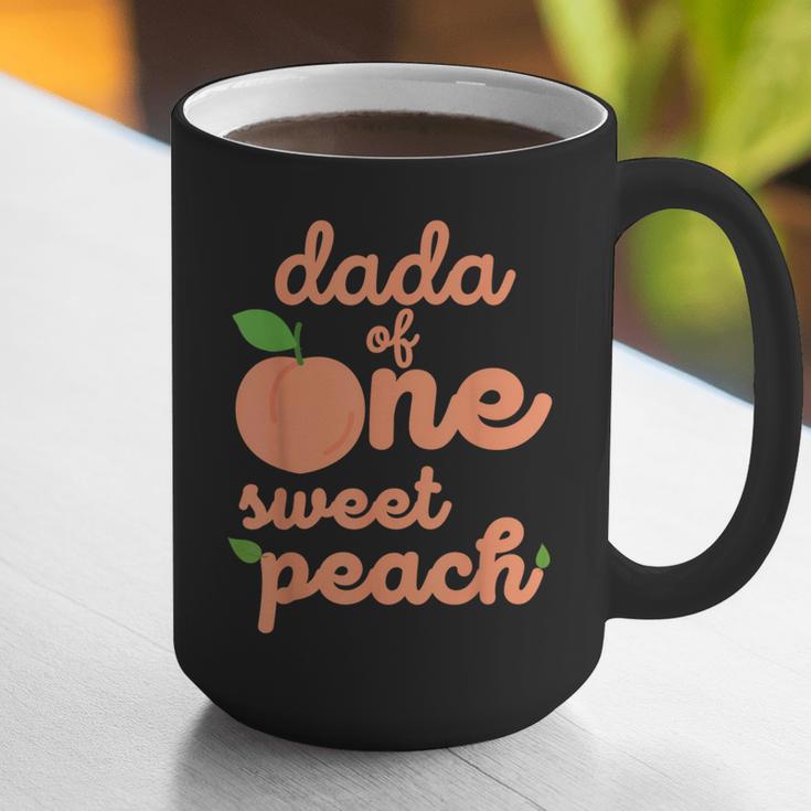 Dada Dad First Birthday One Sweet Peach Bday Family Matching Graphic Print Coffee Mug