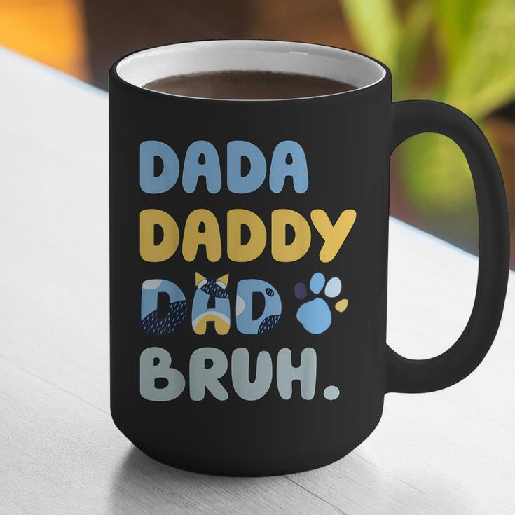 Dada Daddy Dad Bruh Fathers Day Blue Dog Graphic Print Coffee Mug