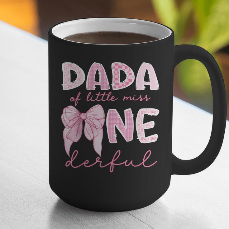 Dada Of Little Miss Onederful First Birthday Girl Bow Graphic Print Coffee Mug Dada Of Little Miss Onederful First Birthday Girl Bow Graphic Print Coffee Mug