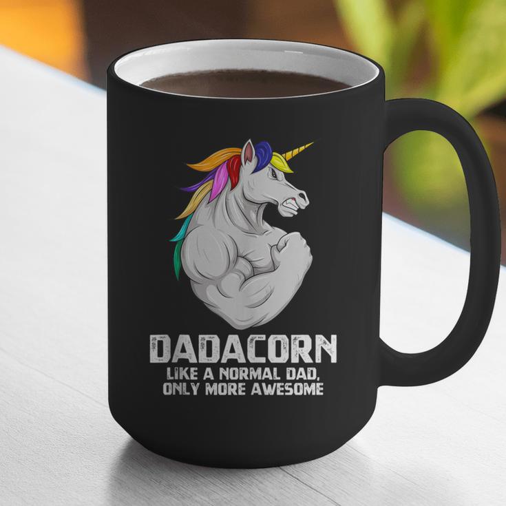 Dadacorn Muscle Dad Unicorn Fathers Day Graphic Print Coffee Mug