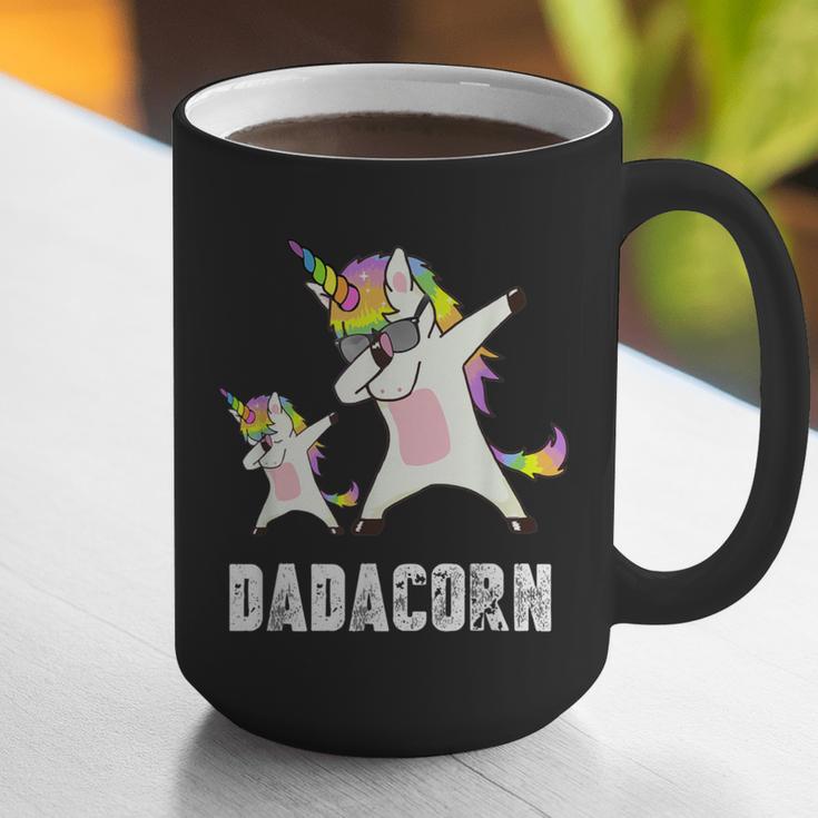 Dadacorn Shirt Unicorn Dad And Baby Best Father Graphic Print Coffee Mug