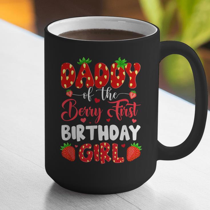 Daddy Of The Berry First Birthday Of Girl Strawberry Graphic Print Coffee Mug