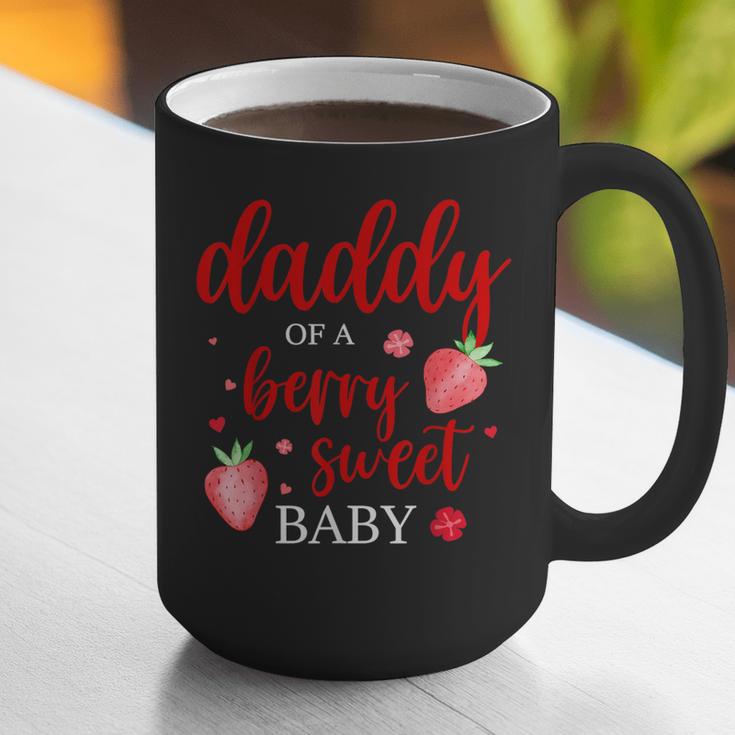 Daddy Of A Berry Sweet One Strawberry Baby First Birthday Graphic Print Coffee Mug