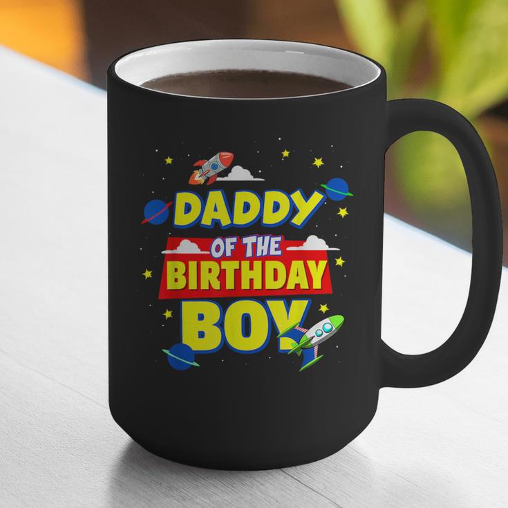 Daddy Of The Birthday Astronaut Boy Outer Space Theme Party Graphic Print Coffee Mug
