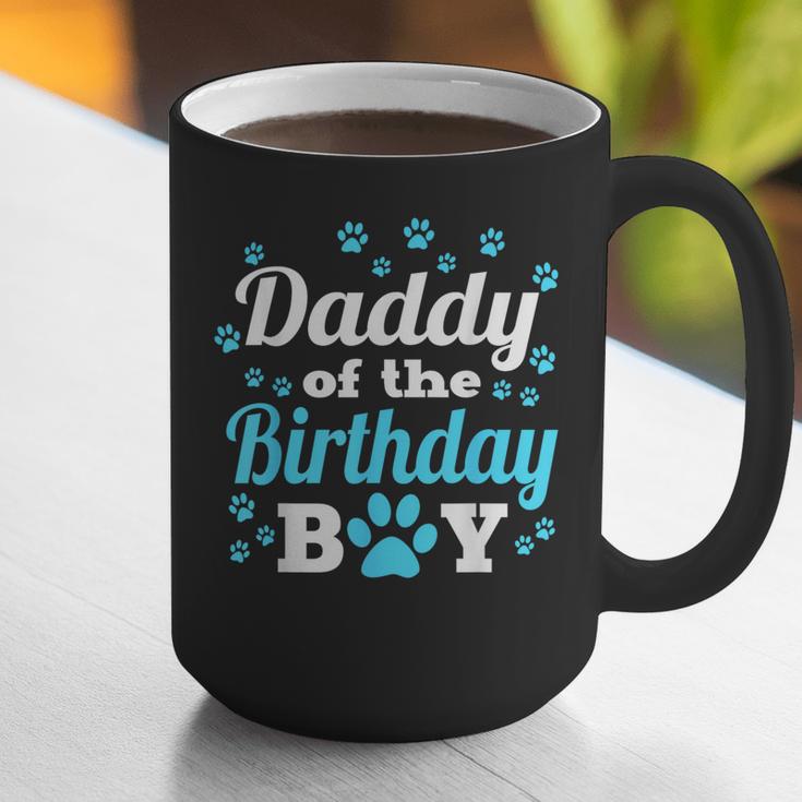 Daddy Of The Birthday Boy Dog Paw Bday Party Celebration Small Graphic Print Coffee Mug