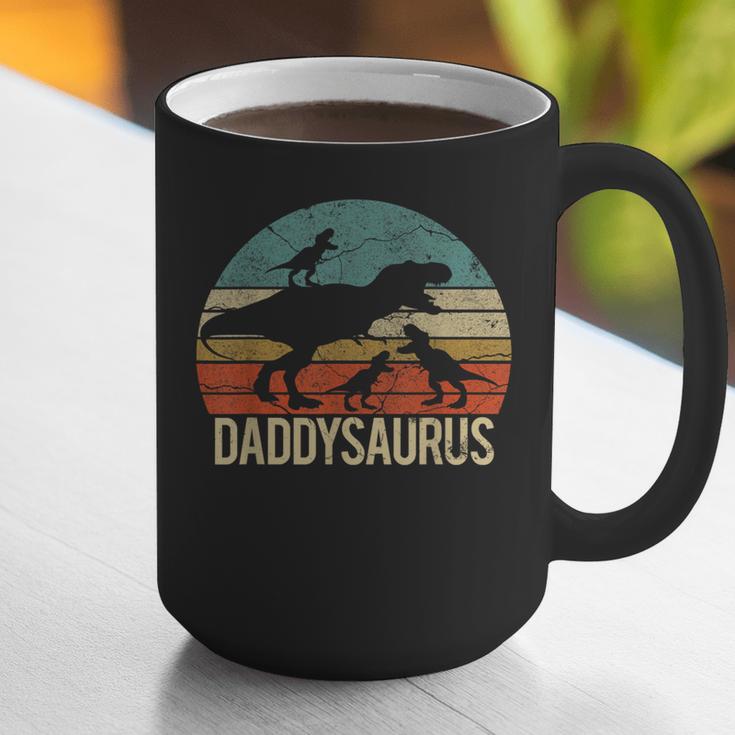 Daddy Dinosaur Daddysaurus 3 Three Kids Xmas Graphic Print Coffee Mug