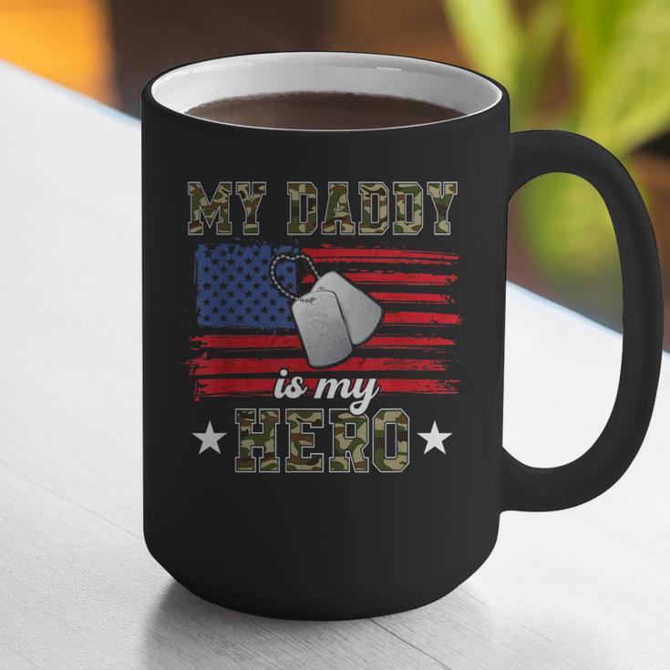 My Daddy Is My Hero Military Dad American Flag Army Proud Ar Graphic Print Coffee Mug