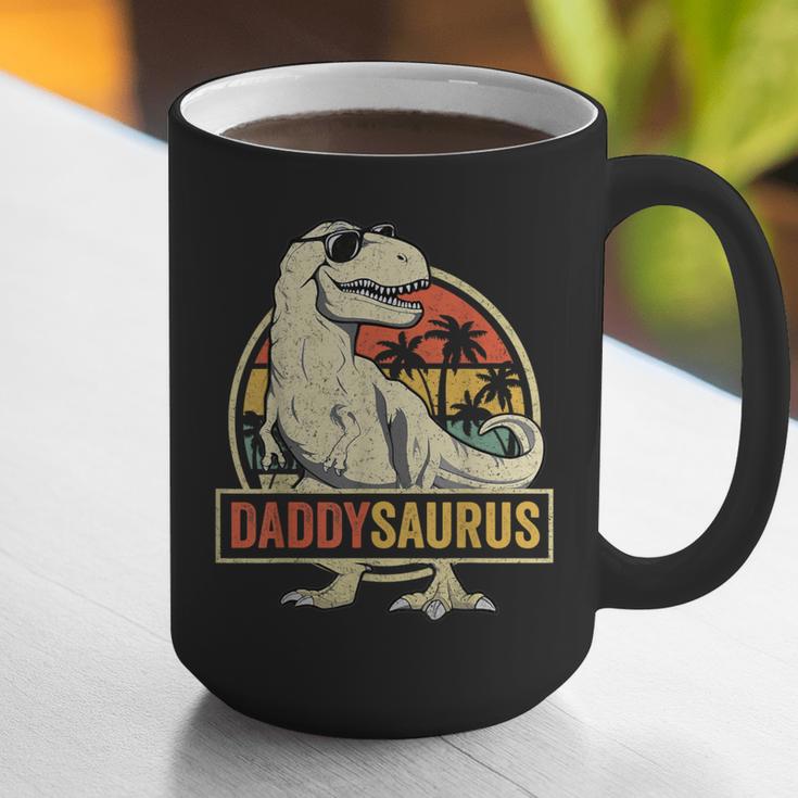 Daddysaurus Shirt T-Rex Dad Dinosaur Graphic Print Coffee Mug