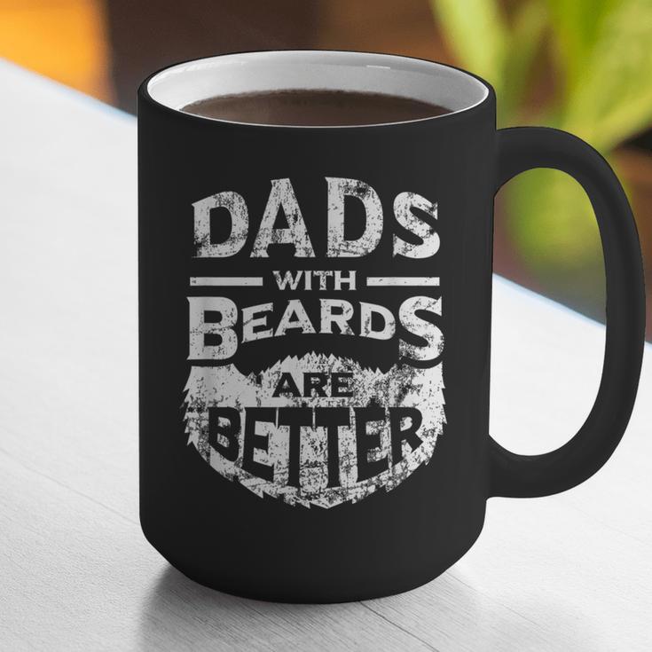Dads With Beards Are Better Distressed Graphic Print Coffee Mug