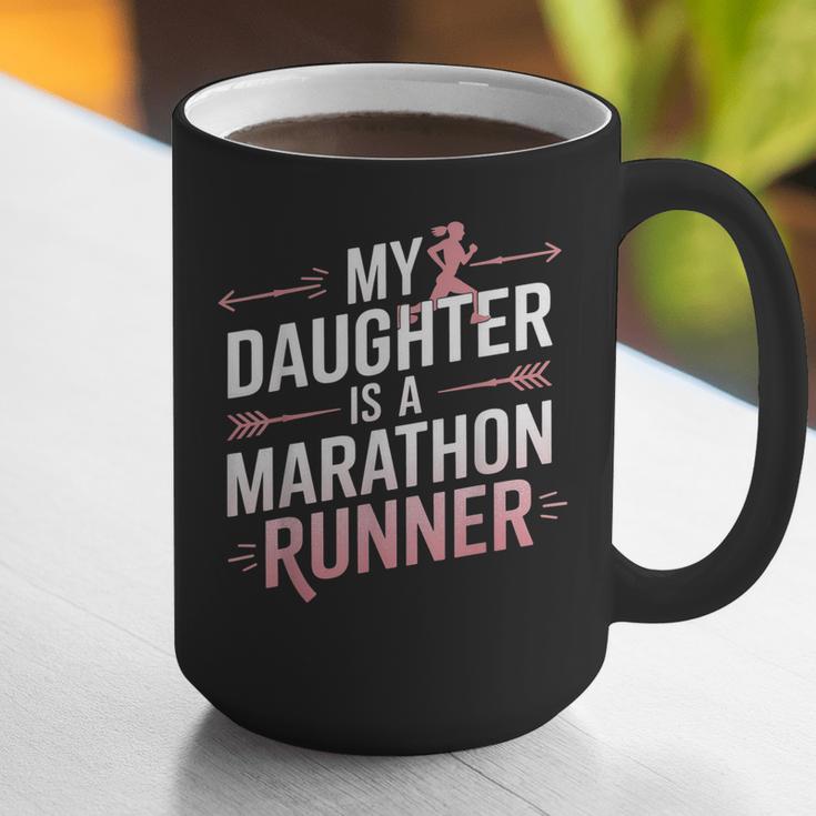 My Daughter Is A Marathon Runner Proud Mom & Dad Graphic Print Coffee Mug
