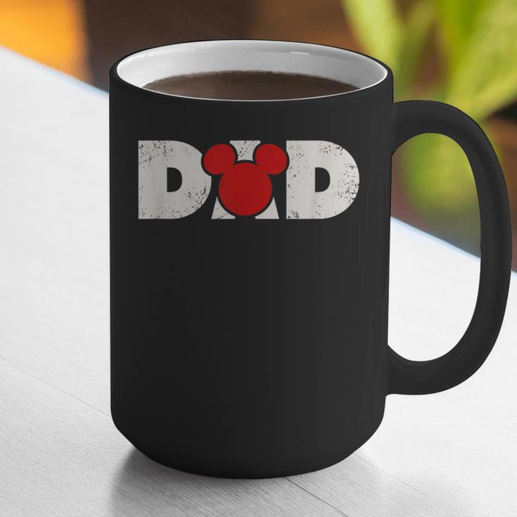 Disney Mickey And Friends Dad Mickey Distressed Text Logo Graphic Print Coffee Mug