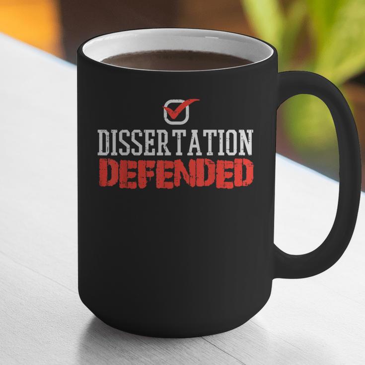 Dissertation Defended Doctorate Doctoral PhD Graduation Graphic Print Coffee Mug
