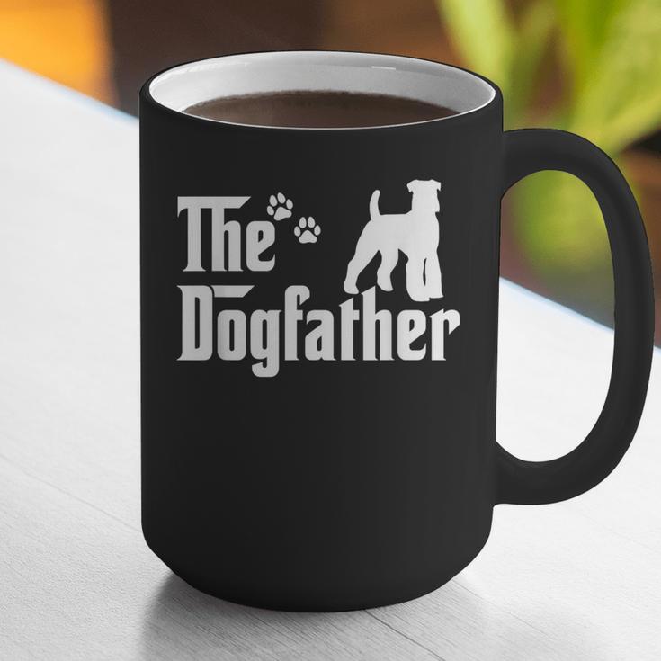 The Dogfather Tee Fathers Day Dad Dog Lover Schnauzer For Men Women Girls Kids Graphic Print Coffee Mug