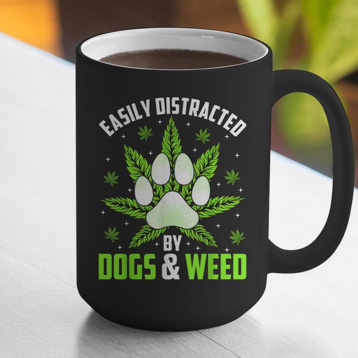 Dogs And Weed Dad Mom Dog Lover Cannabis Marijuana For Men Women Graphic Print Coffee Mug