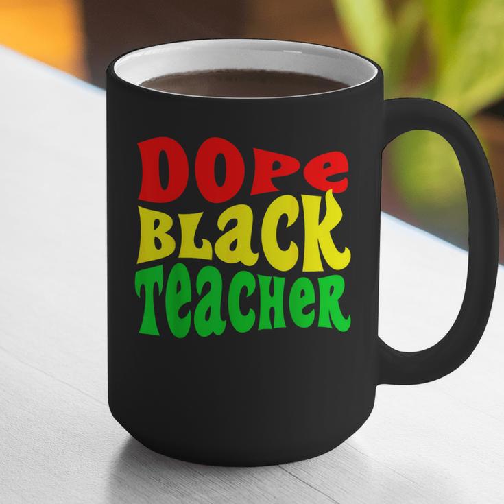 Dope Teacher African American Graduation History Month Graphic Print Coffee Mug
