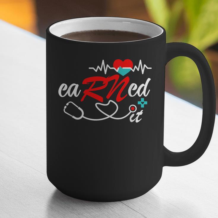 Earned It RN Nurse Graduation RN & LPN Nursing Graphic Print Coffee Mug