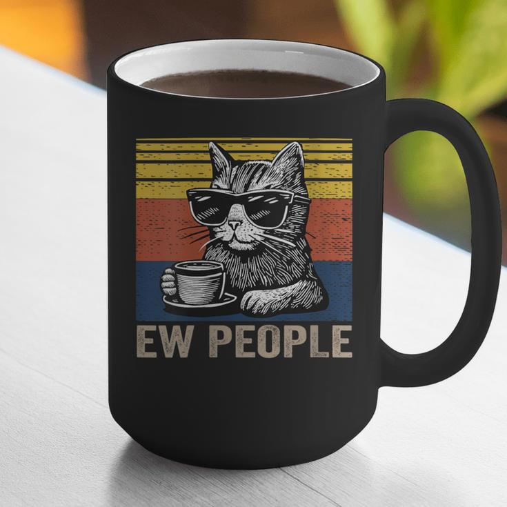 Ew People Introvert Cat Lover Crazy Vintage Cat Lady Graphic Print Coffee Mug Ew People Introvert Cat Lover Crazy Vintage Cat Lady Graphic Print Coffee Mug