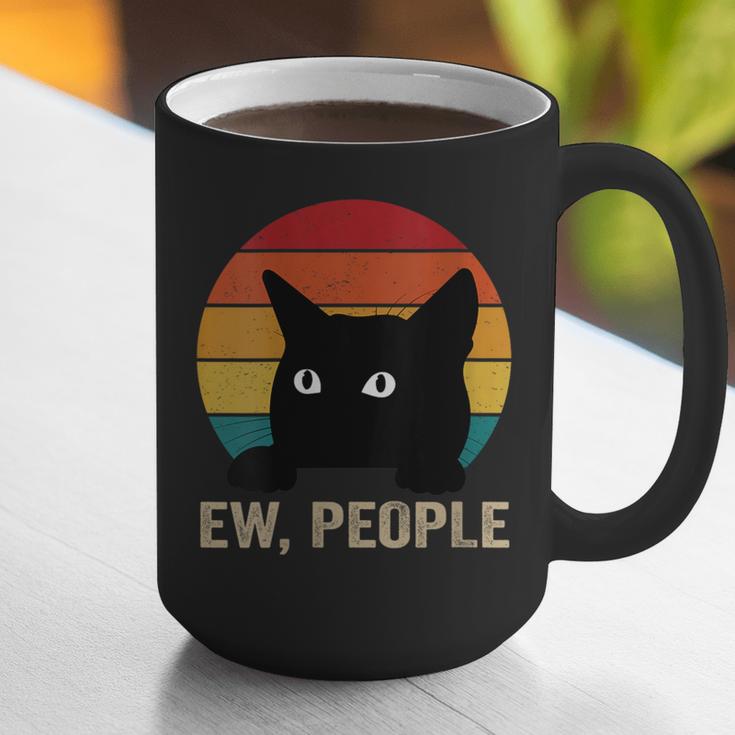 Ew People Introvert Cat Lover Cat Lady Vintage Graphic Print Coffee Mug