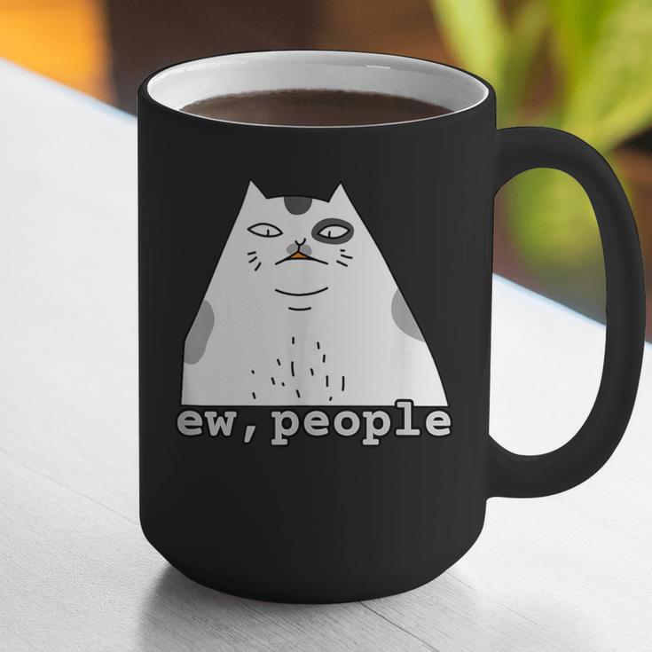 Ew People Introvert Sayings Sarcastic Cat Quote Graphic Print Coffee Mug