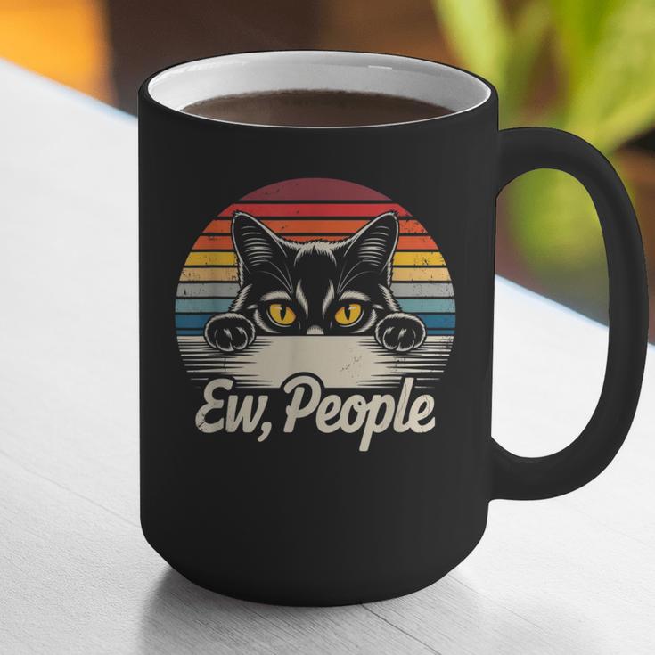 Ew People Retro Cat Vintage Anti Social Introvert Graphic Print Coffee Mug Ew People Retro Cat Vintage Anti Social Introvert Graphic Print Coffee Mug