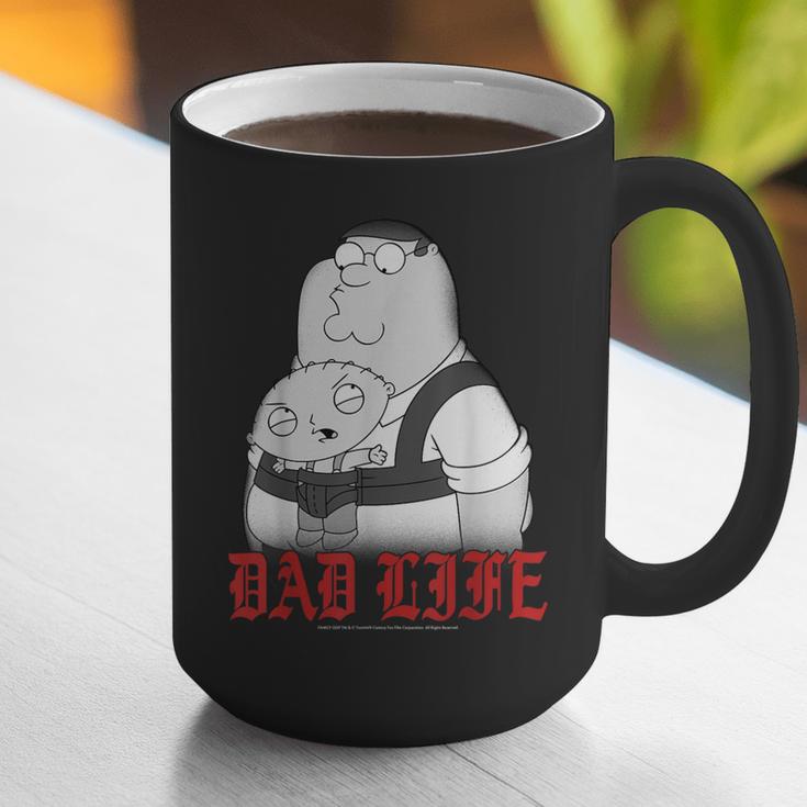 Family Guy Peter Stewie Dad Life Distressed Big Chest Logo Graphic Print Coffee Mug