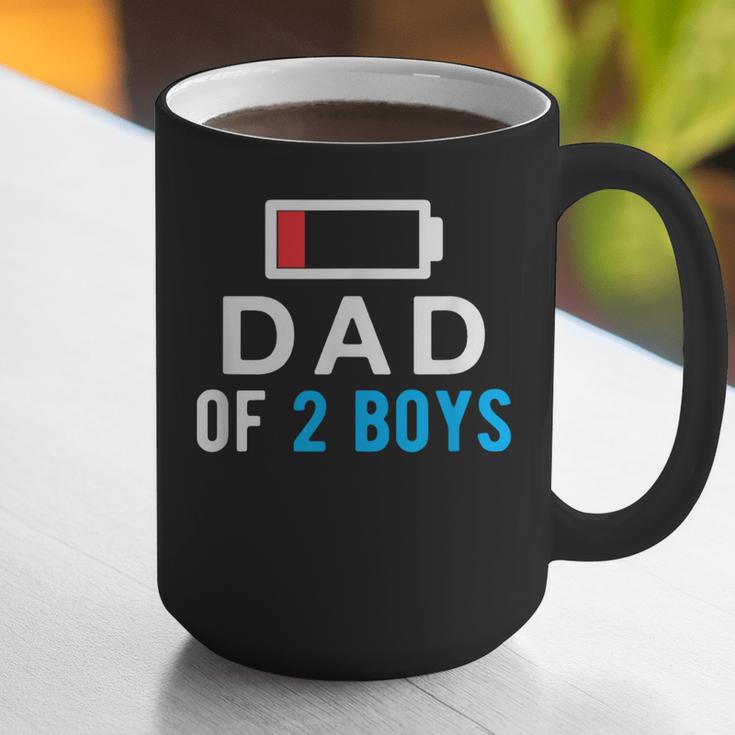 Father's Day Tee Dad Of 2 Boys Man Idea Graphic Print Coffee Mug