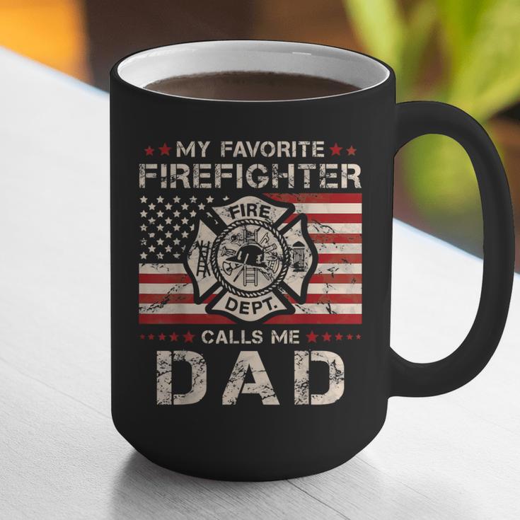 My Favorite Firefighter Calls Me Dad Fireman Father Saying Graphic Print Coffee Mug