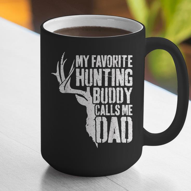 My Favorite Hunting Buddy Calls Me Dad Shirt Men Deer Hunter Graphic Print Coffee Mug