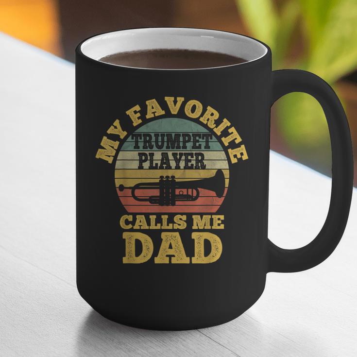 My Favorite Trumpet Player Calls Me Dad Father Vintage Graphic Print Coffee Mug