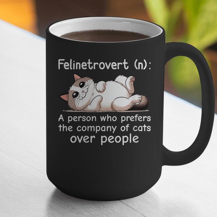 Felinetrovert Definition Cat Lover Introvert Humor Cats Graphic Print Coffee Mug
