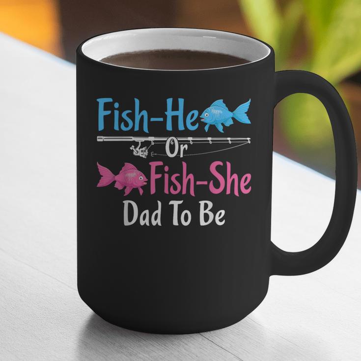 Fish-He Or Fish-She Dad To Be Gender Reveal Baby Shower Graphic Print Coffee Mug