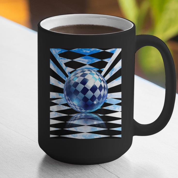 Frutiger Aero Aesthetic Tech Checkered Room Orb Sky Graphic Print Coffee Mug Frutiger Aero Aesthetic Tech Checkered Room Orb Sky Graphic Print Coffee Mug