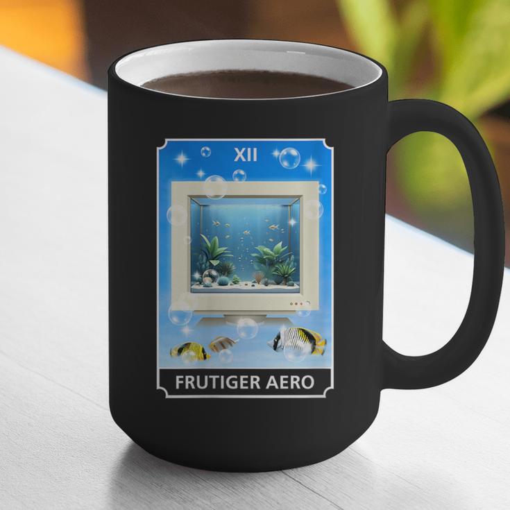 Frutiger Aero Aesthetic Tech Computer Aquarium Tarot Card Graphic Print Coffee Mug