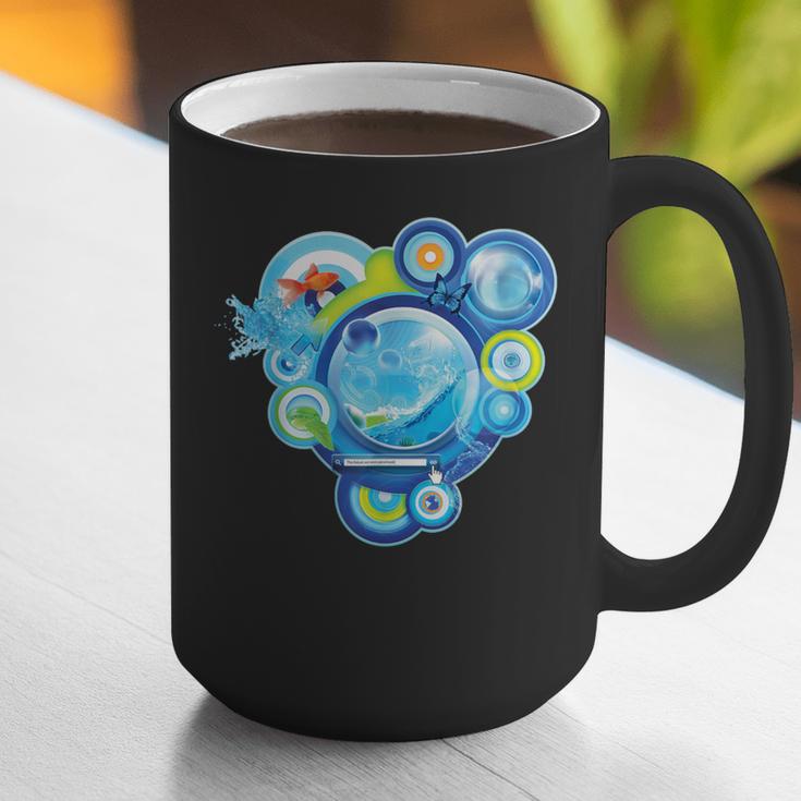 Frutiger Aero Metro Abstract Maximalism 2000s Nostalgia Graphic Print Coffee Mug