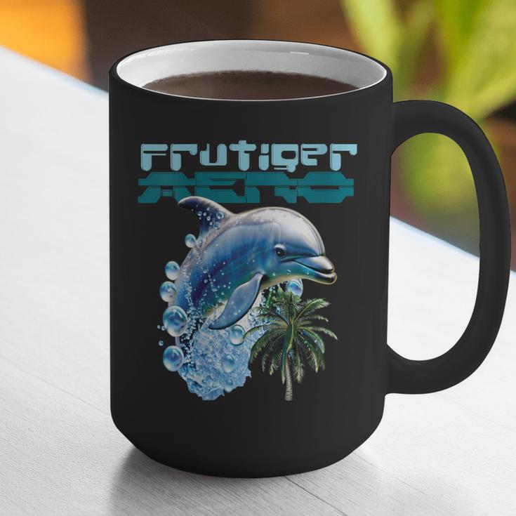Frutiger Aero Splashy Dolphin Y2k Aesthetic Graphic Graphic Print Coffee Mug