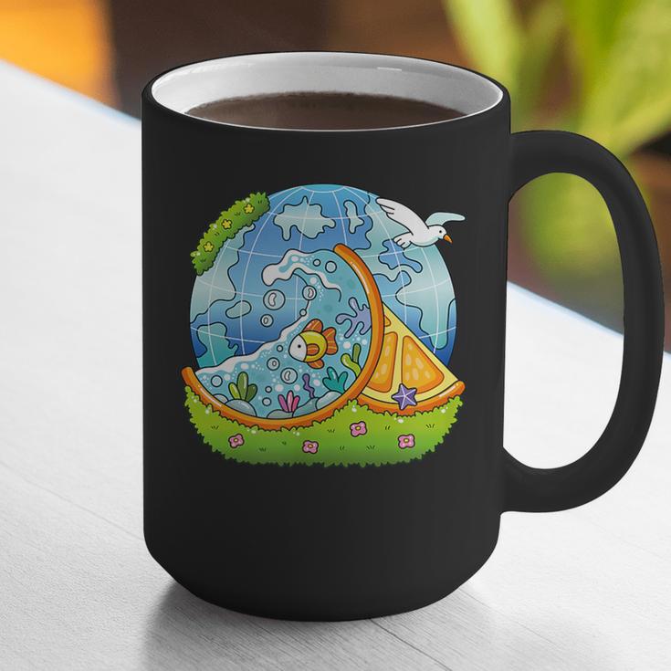 Frutiger Aero Y2K Fashion Trends Statement Piece Tech Orange Graphic Print Coffee Mug