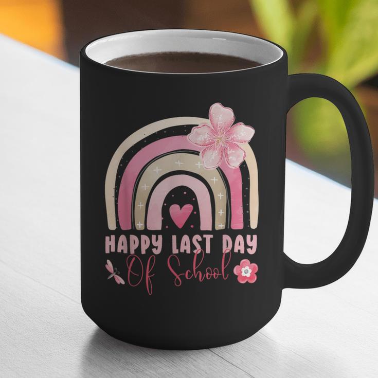 Fun Happy Last Day Of School Girl Student Graduation Rainbow Graphic Print Coffee Mug