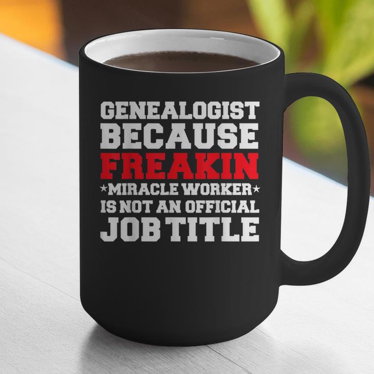 Genealogist Miracle Worker Genealogy Graduation Graphic Print Coffee Mug