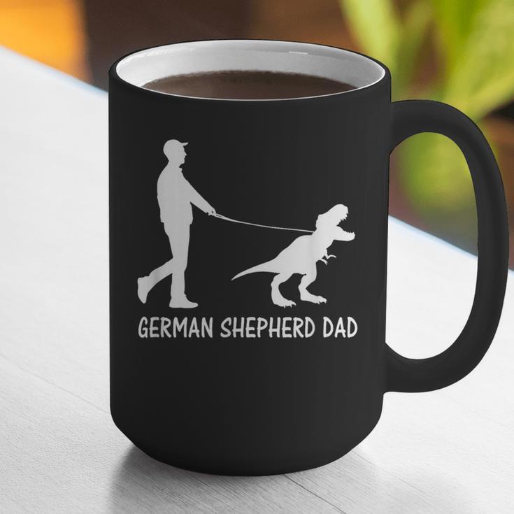 German Shepherd Dad Dinosaur GSD Owners Father's Day Graphic Print Coffee Mug