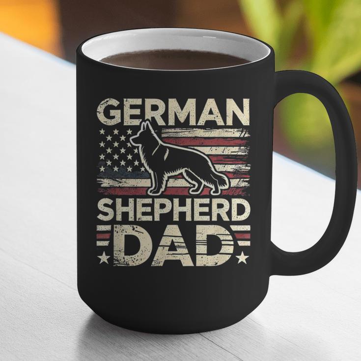 German Shepherd Dad Shirt American Flag German Shepherds Graphic Print Coffee Mug