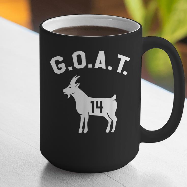 GOAT Number 14 Greatest Of All Time Dad Joke Graphic Print Coffee Mug