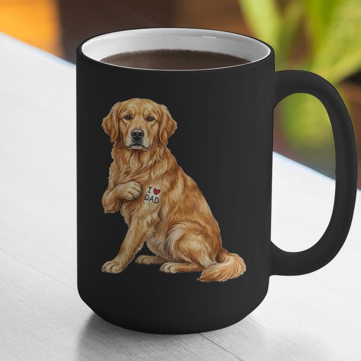 Golden Retriever I Love Dad Dog Dad Father's Day Graphic Print Coffee Mug Golden Retriever I Love Dad Dog Dad Father's Day Graphic Print Coffee Mug