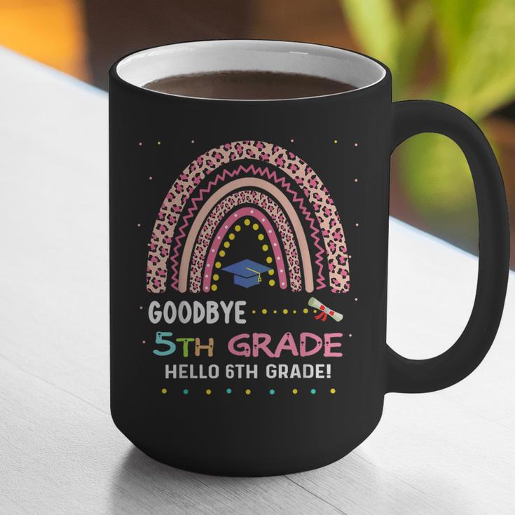 Goodbye 5TH Grade Graduation 2024 Hello 6TH Grade Rainbow Graphic Print Coffee Mug
