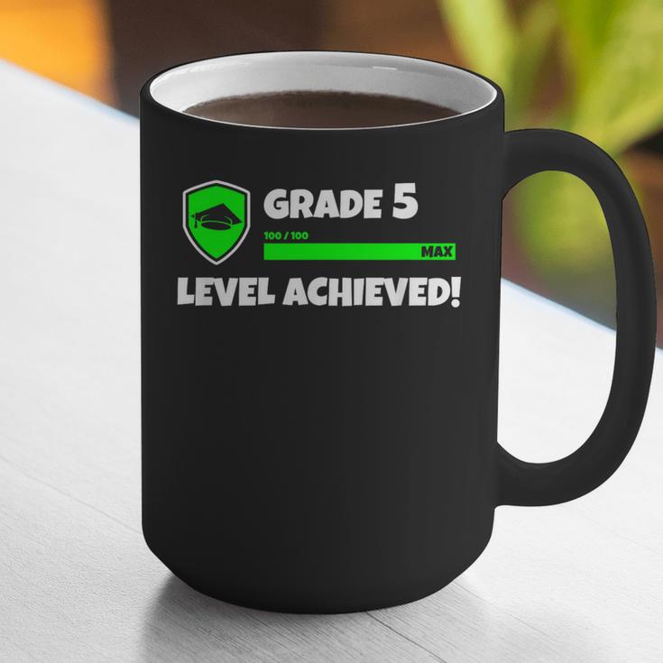 Grade 5 Level Achieved Video Gamer 5th Grade Graduation Graphic Print Coffee Mug